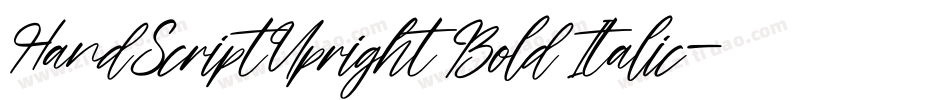 HandScriptUpright Bold Italic字体转换